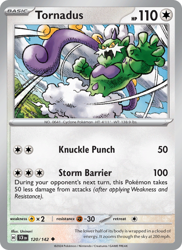 Tornadus (120/142) Reverse Holo card image