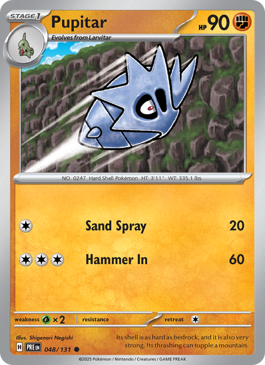 Pupitar (048/131) Reverse Holo card image
