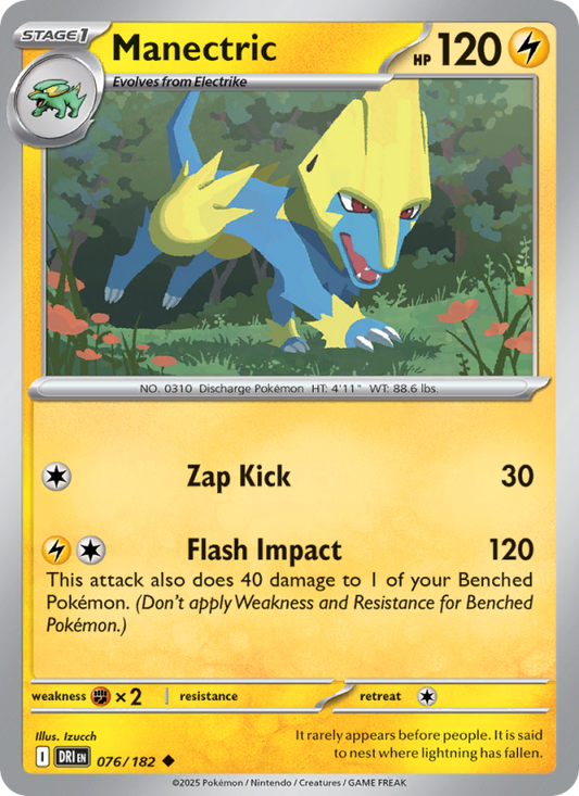 Manectric (076/182) Reverse Holo card image