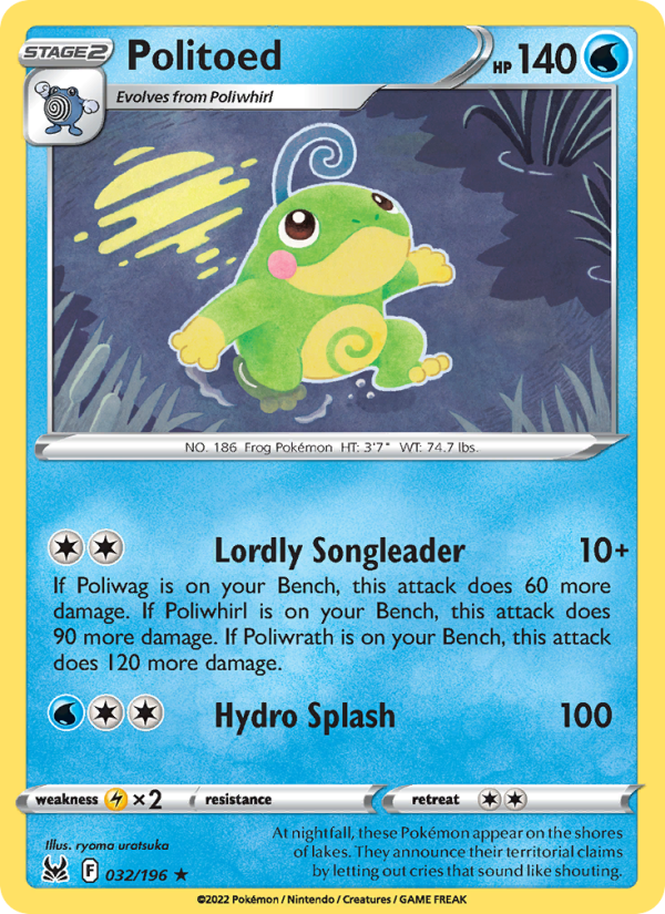 Politoed (032/196) Reverse Holo card image