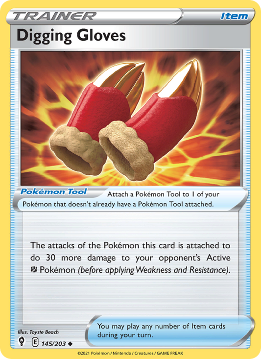 Digging Gloves (145/203) Reverse Holo card image