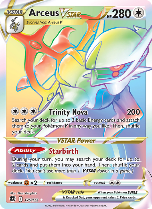 Arceus VSTAR (176/172) Holographic card image
