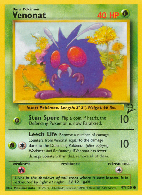 Venonat (097/130) Reverse Holo card image