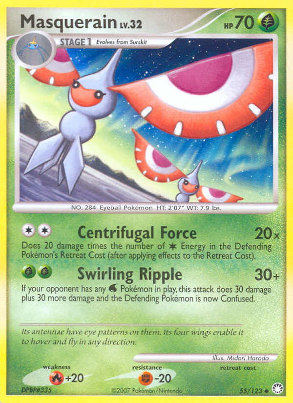 Masquerain (055/122) Reverse Holo card image