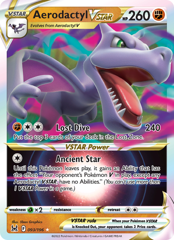 Aerodactyl VSTAR (093/196) Holographic card image