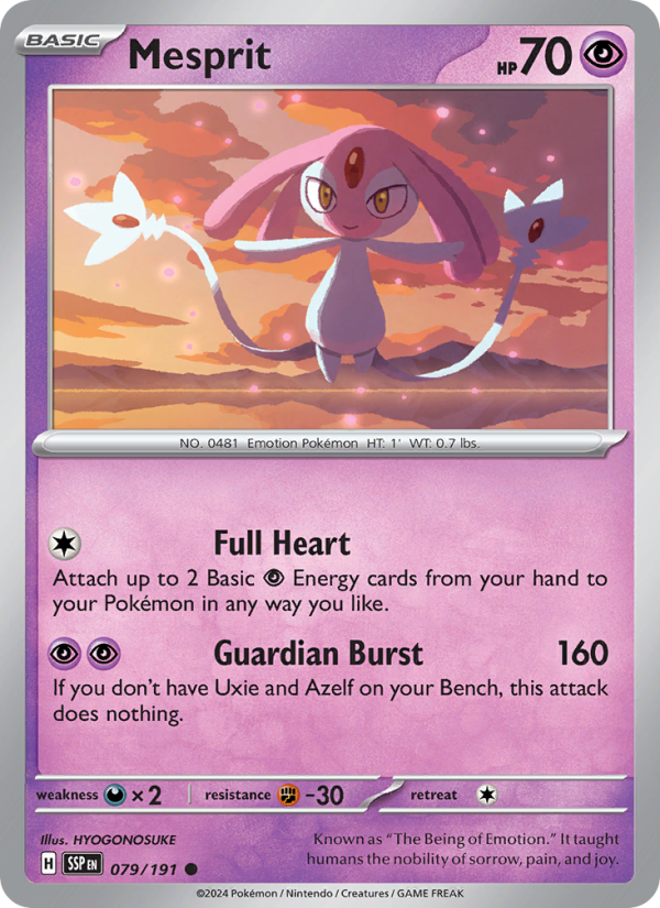 Mesprit (079/191) Reverse Holo card image