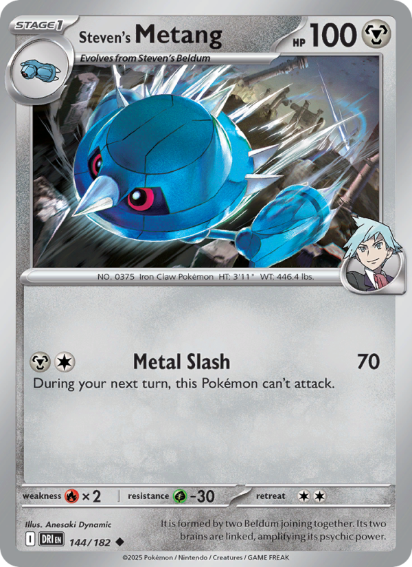 Steven's Metang (144/182) Reverse Holo card image