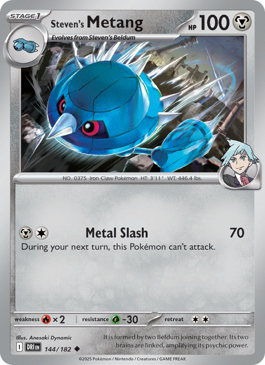 Steven's Metang (144/182) Reverse Holo card image