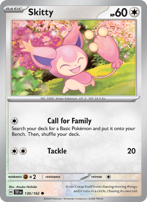 Skitty (130/162) Reverse Holo card image