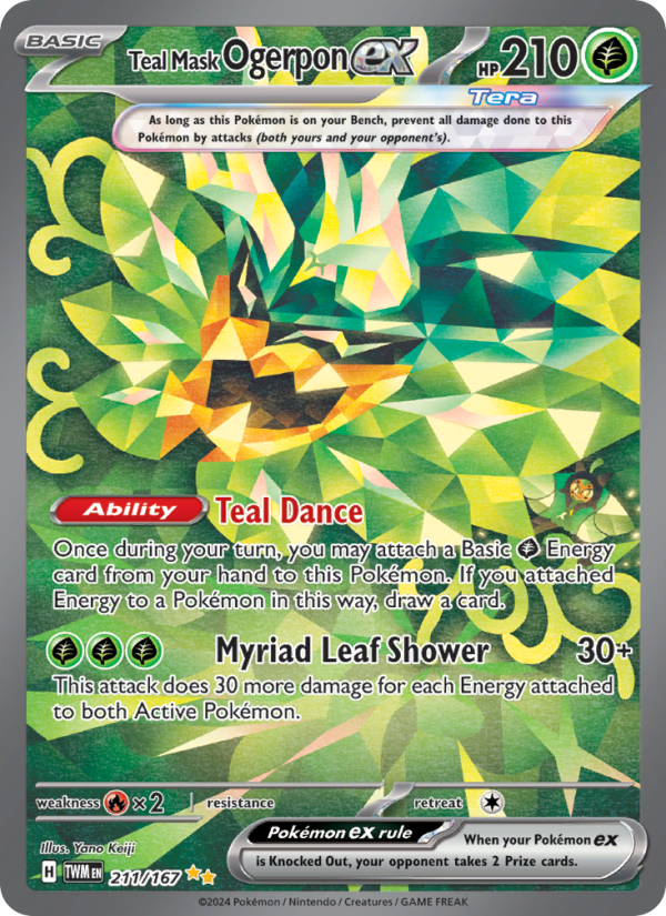 Teal Mask Ogerpon ex (211/167) Holographic card image