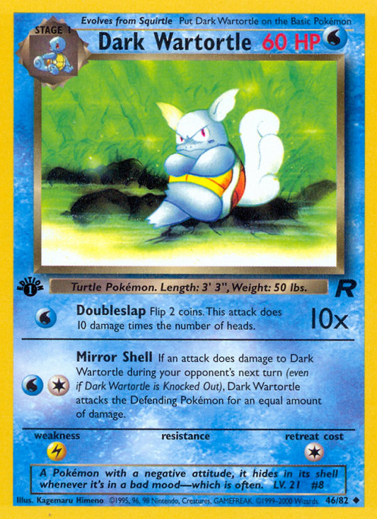 Dark Wartortle (046/82) Reverse Holo card image