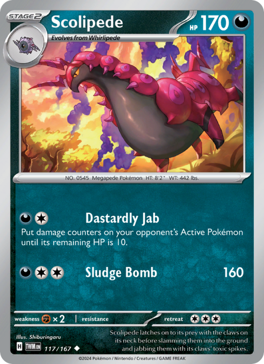 Scolipede (117/167) Reverse Holo card image
