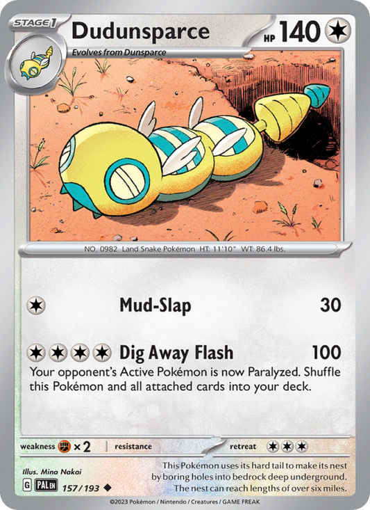 Dudunsparce (157/193) Reverse Holo card image