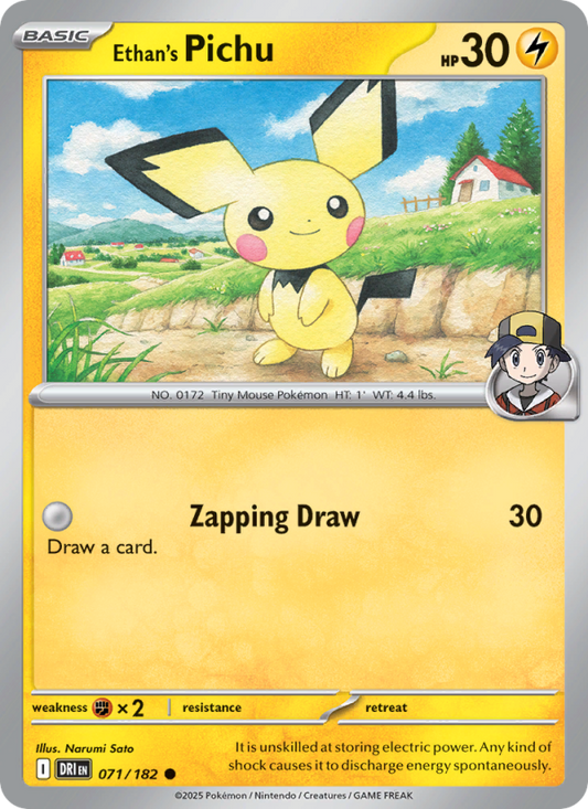 Ethan's Pichu (071/182) Reverse Holo card image