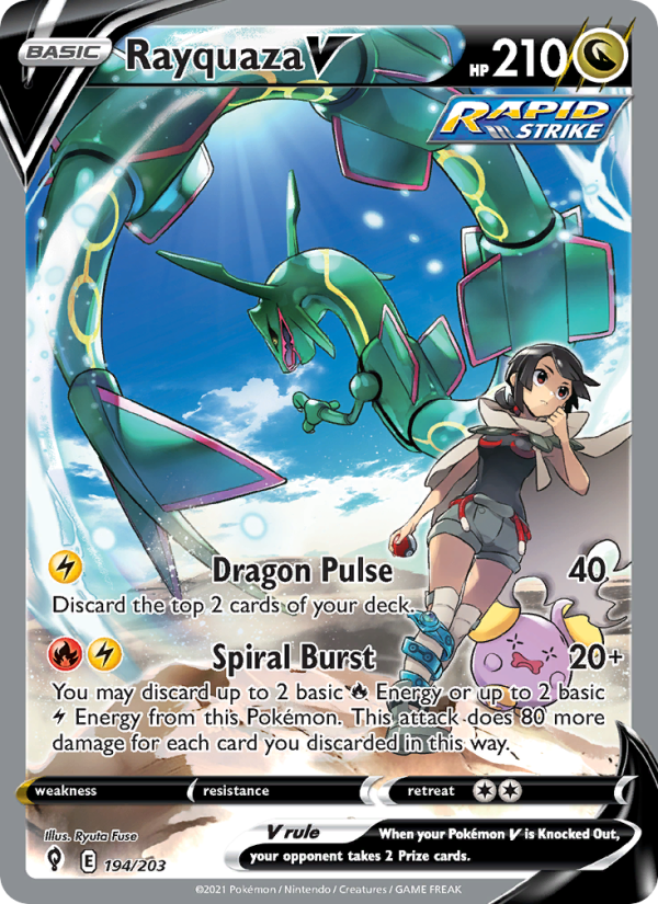 Rayquaza V (194/203) Holographic card image