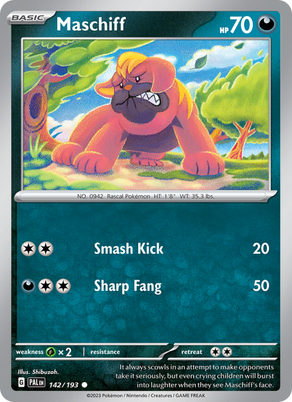 Maschiff (142/193) Reverse Holo card image