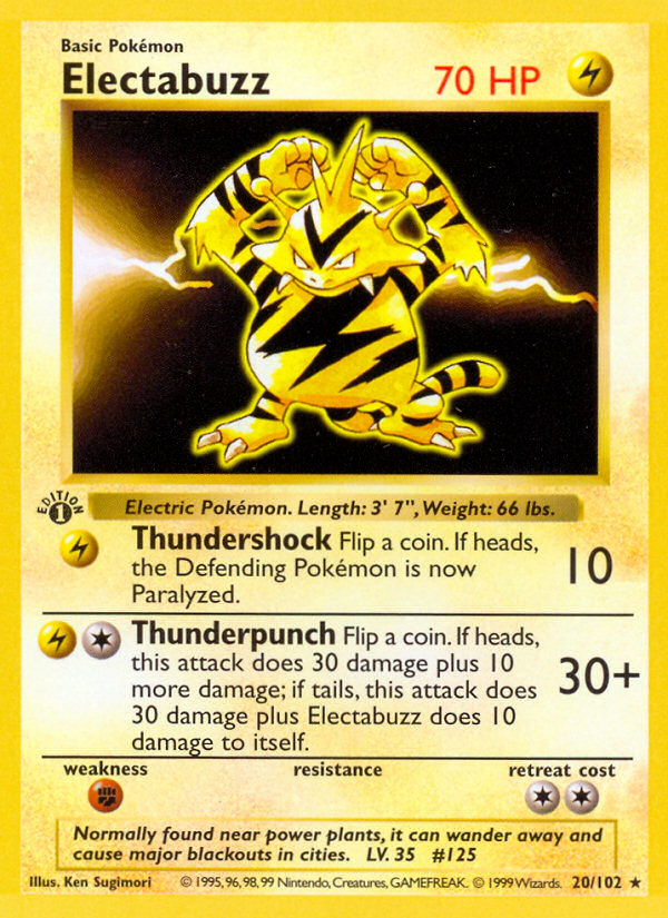 Electabuzz (020/102) Reverse Holo card image