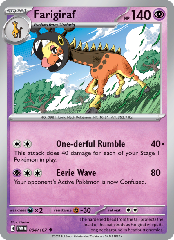 Farigiraf (084/167) Reverse Holo card image