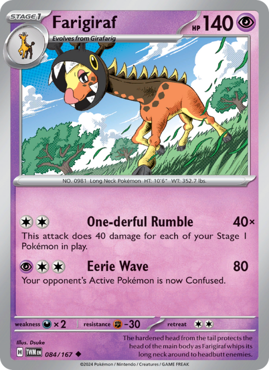 Farigiraf (084/167) Reverse Holo card image