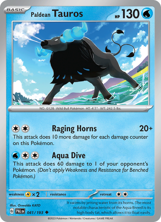 Paldean Tauros (041/193) Reverse Holo card image