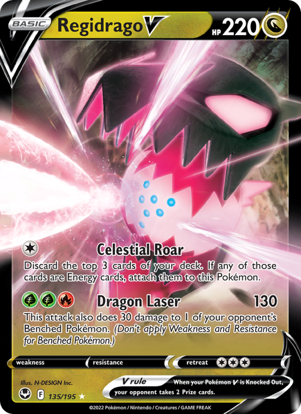 Regidrago V (135/195) Holographic card image