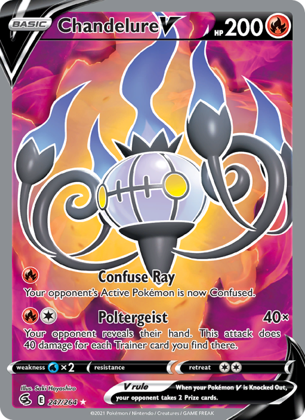 Chandelure V (247/264) Holographic card image