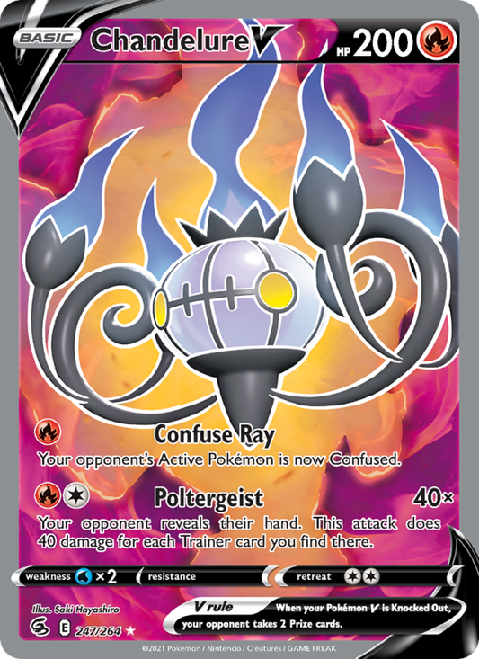 Chandelure V (247/264) Holographic card image