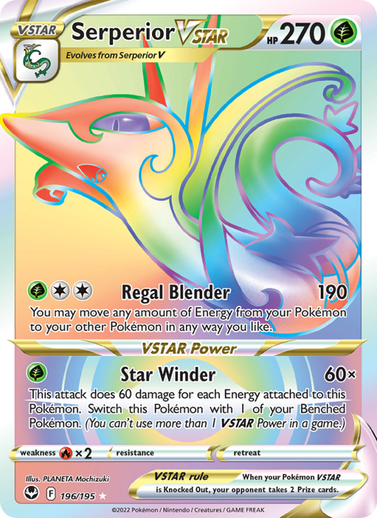 Serperior VSTAR (196/195) Holographic card image