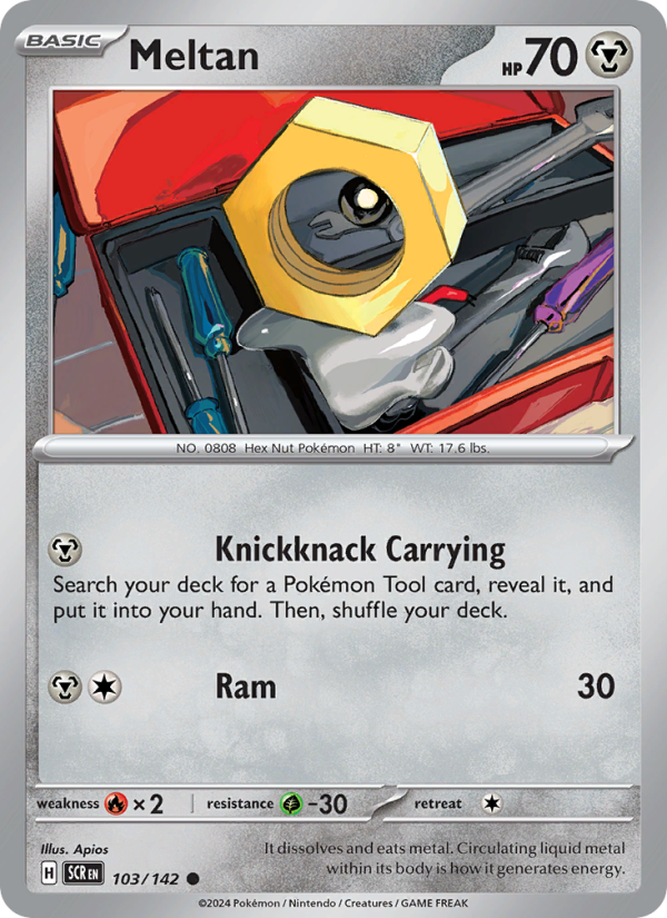 Meltan (103/142) Reverse Holo card image