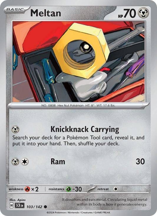 Meltan (103/142) Reverse Holo card image