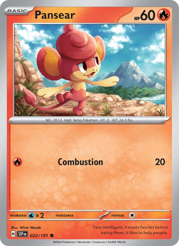 Pansear (022/191) Reverse Holo card image