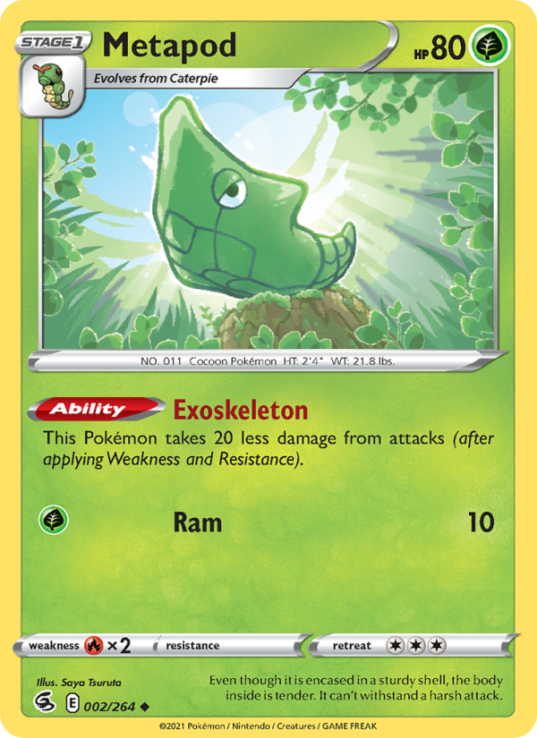 Metapod (002/264) Reverse Holo card image