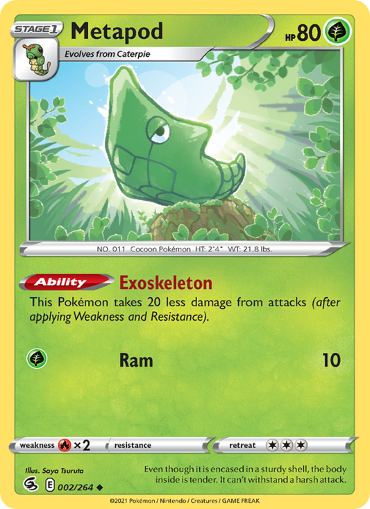 Metapod (002/264) Reverse Holo card image