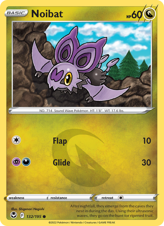 Noibat (132/195) Reverse Holo card image