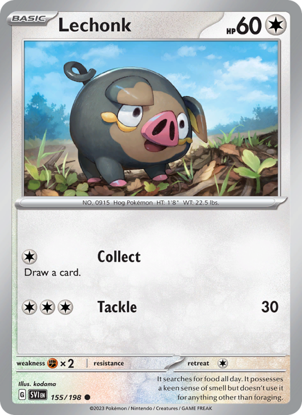 Lechonk (155/198) Reverse Holo card image