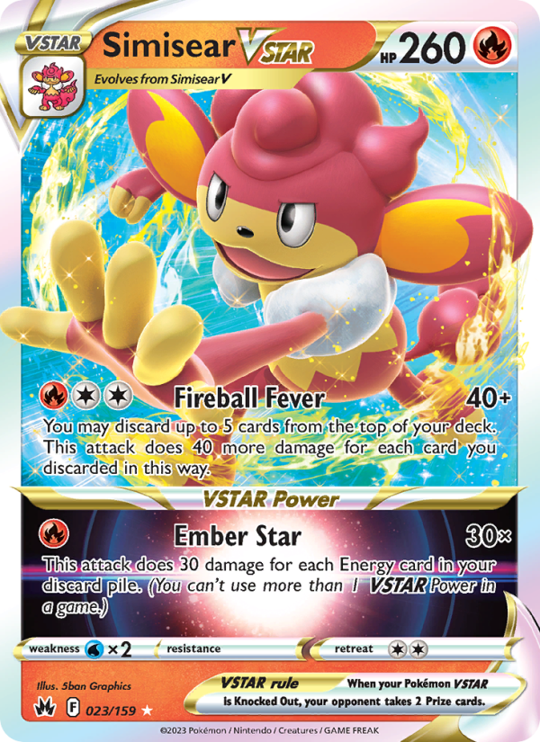 Simisear VSTAR (023/159) Holographic card image