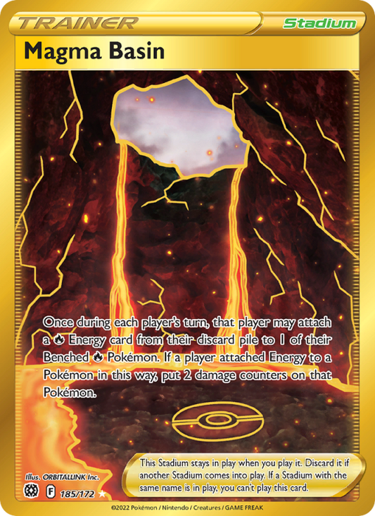 Magma Basin (185/172) Holographic card image