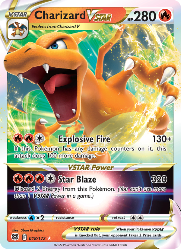 Charizard VSTAR (018/172) Holographic card image