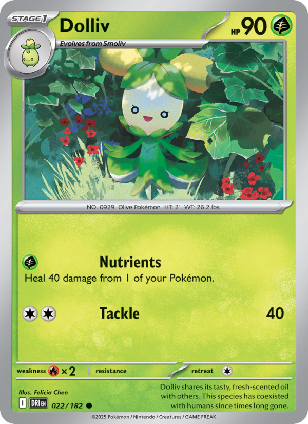 Dolliv (022/182) Reverse Holo card image