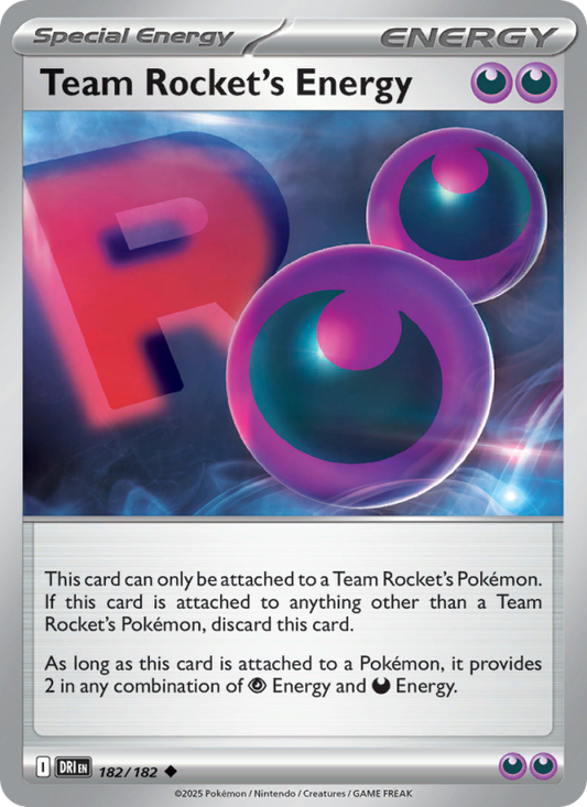Team Rocket's Energy (182/182) Reverse Holo card image