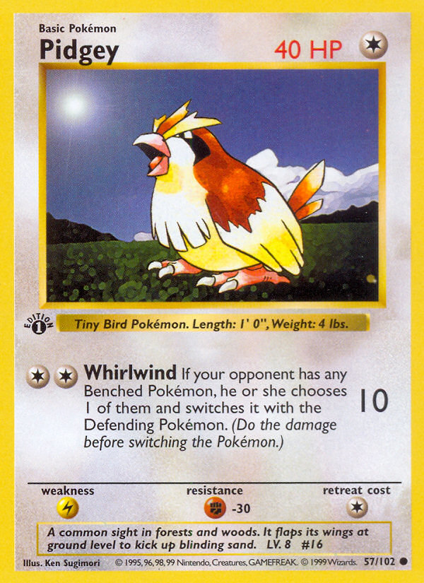 Pidgey (057/102) Reverse Holo card image