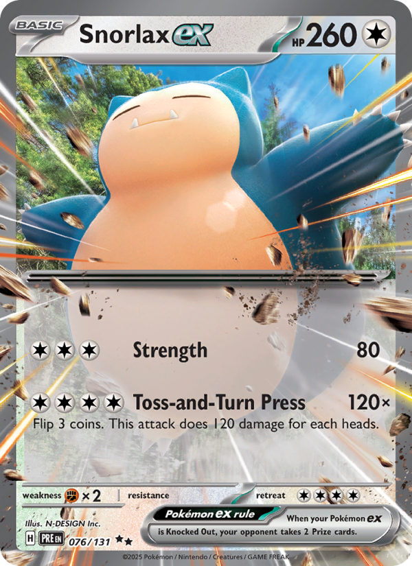 Snorlax ex (076/131) Reverse Holo card image