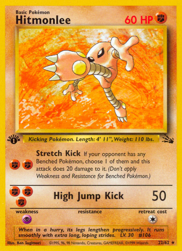 Hitmonlee (022/62) Reverse Holo card image