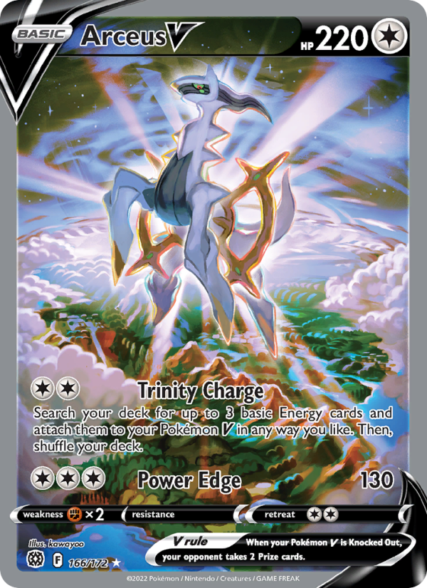 Arceus V (166/172) Holographic card image