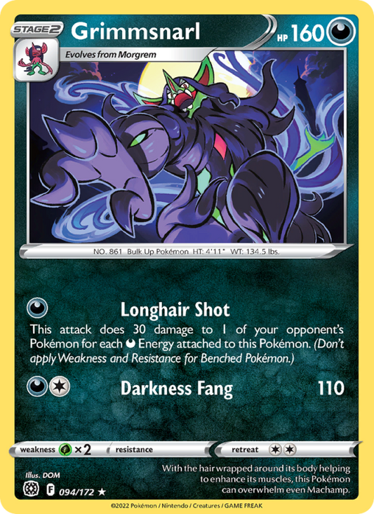 Grimmsnarl (094/172) Reverse Holo card image
