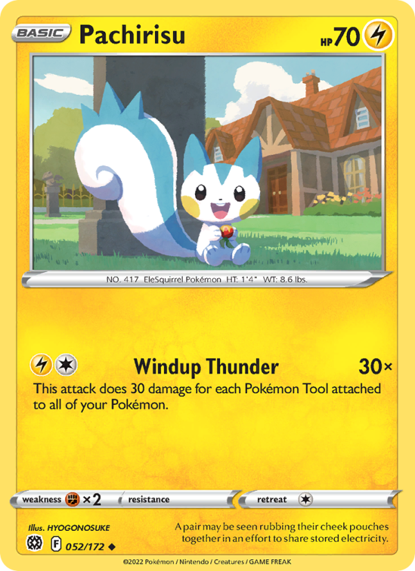 Pachirisu (052/172) Reverse Holo card image