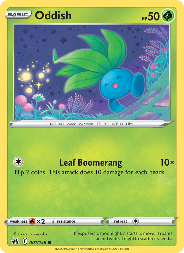 Oddish (001/159) Reverse Holo card image