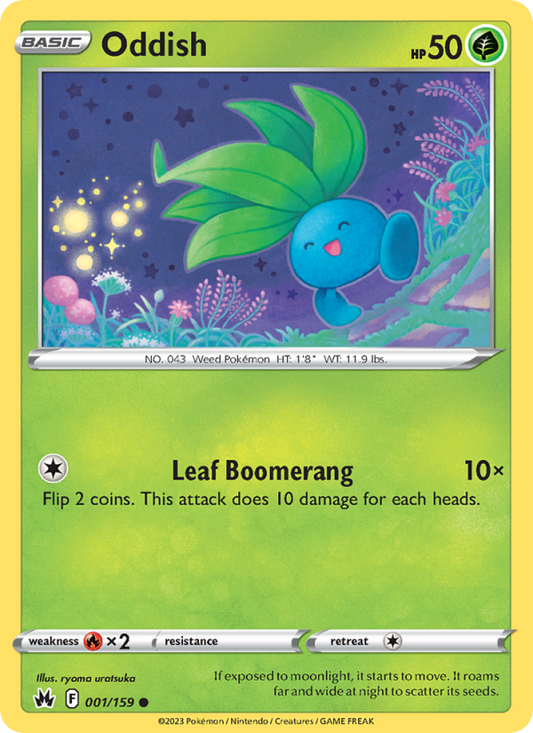 Oddish (001/159) Reverse Holo card image