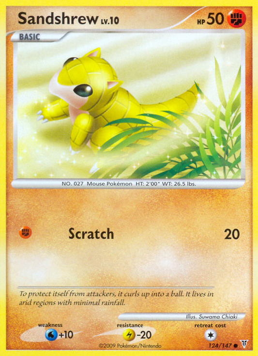 Sandshrew (124/147) Reverse Holo card image