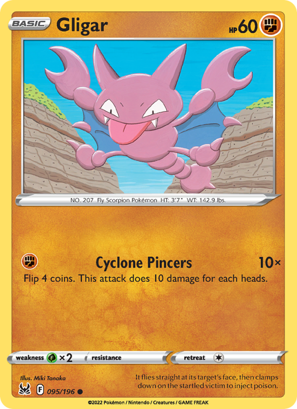 Gligar (095/196) Reverse Holo card image